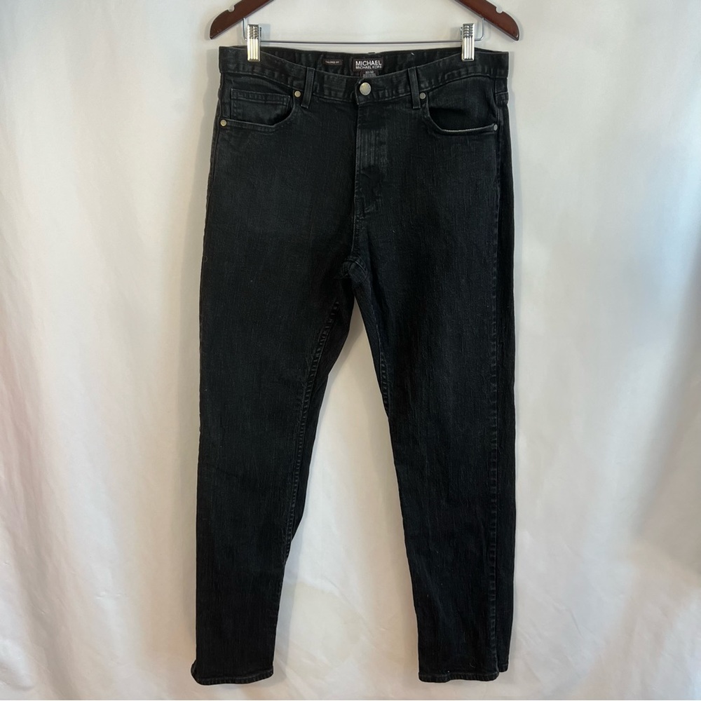 Michael Kors Jeans Tailored Fit Women 32/32 Cut Stretch Black Denim